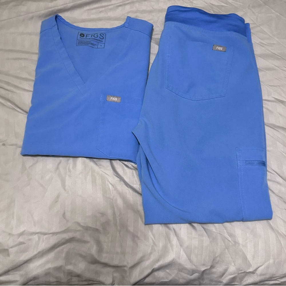 Figs Ceil Zamora Jogger Scrub Pants in SMALL, Catarina one pocket in ceil Small